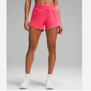 Lululemon Size 4 Glaze Pink Hotty Hot High-Rise Lined Short 4" NWT Athleisure